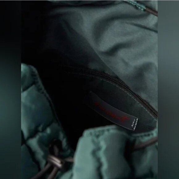 Free People NWT Movement Green Quilted Backpack Bag - Picture 3 of 8